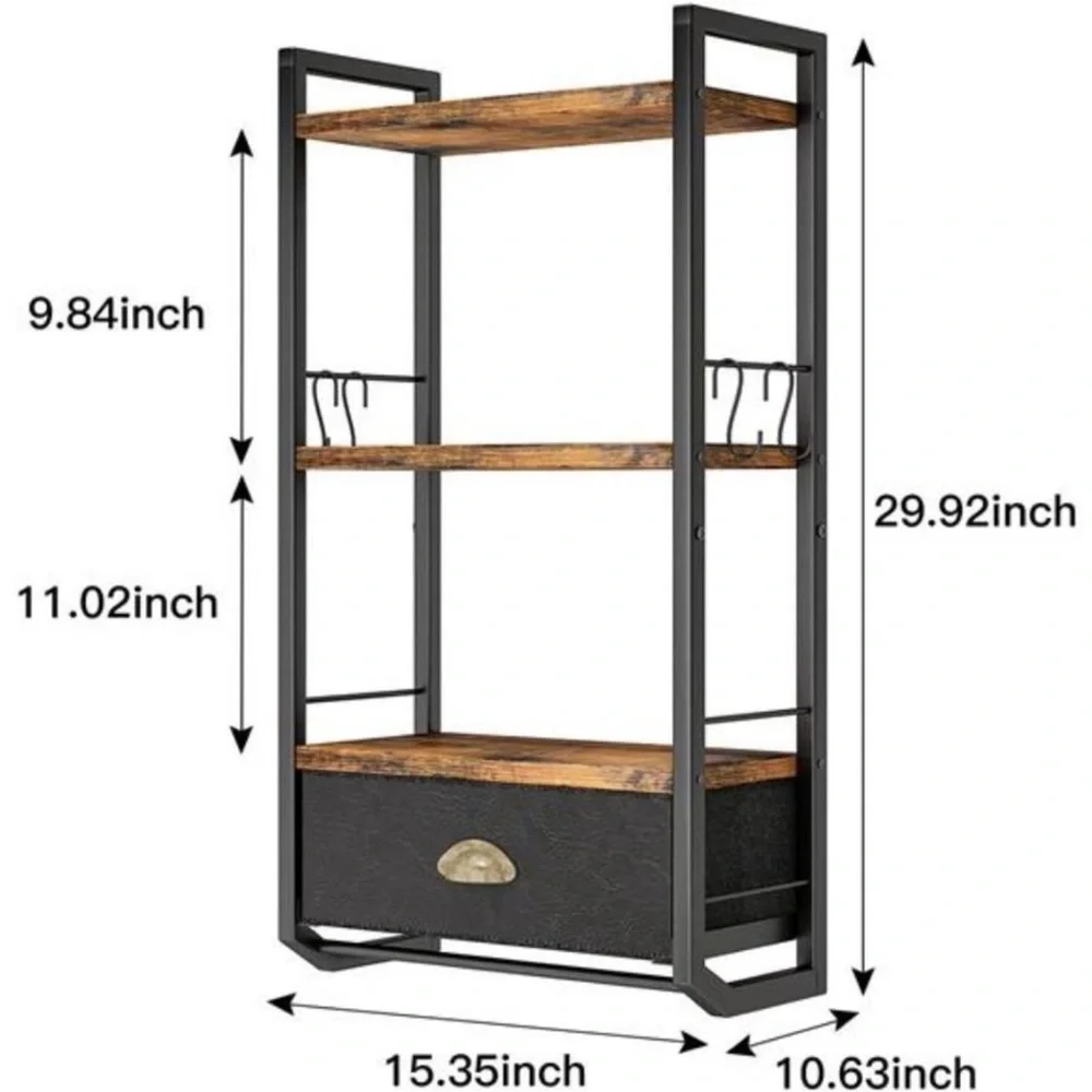 Bathroom Storage Organizer Wall Mounted, 3 Tier Bathroom Towel Rack Shelf
